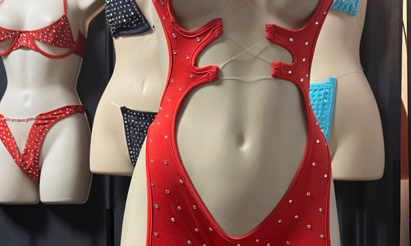 Exotic Rumper with Rhinestones 